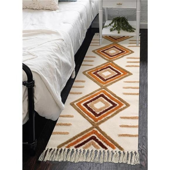 NEW Boho Geometric Area Rug - Picture 3 of 6